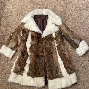 Rabbit Fur Coat. Womens Large.
